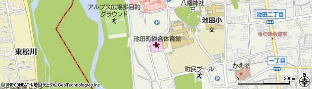 長野・池田町総合体育館周辺の地図