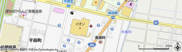 イオン小松店平面駐車場周辺の地図