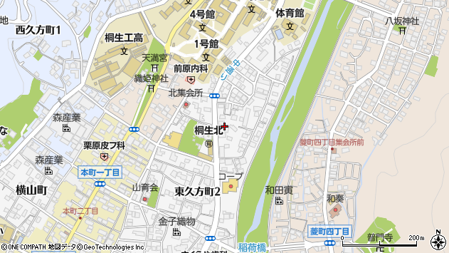 〒376-0053 群馬県桐生市東久方町の地図