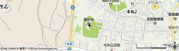 興生寺周辺の地図