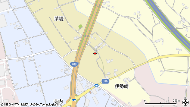 〒321-4344 栃木県真岡市茅堤の地図