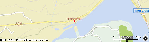 生坂発電所前周辺の地図