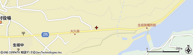 生坂村警察官駐在所周辺の地図