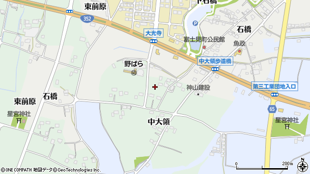 〒329-0515 栃木県下野市中大領の地図