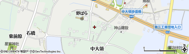 栃木県下野市中大領周辺の地図