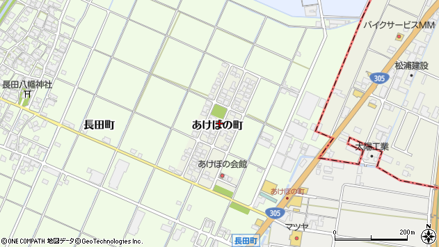 〒923-0035 石川県小松市あけぼの町の地図