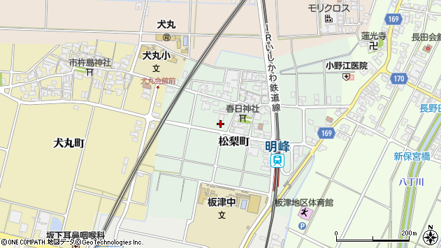 〒923-0014 石川県小松市松梨町の地図