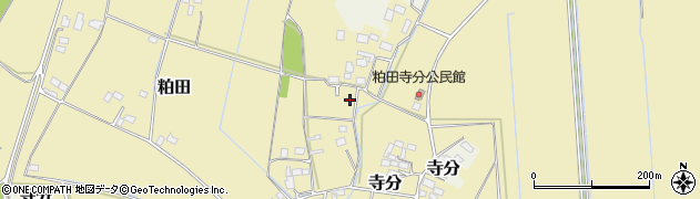 栃木県真岡市粕田周辺の地図