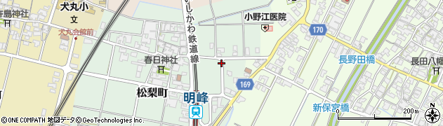 石川県小松市松梨町甲周辺の地図