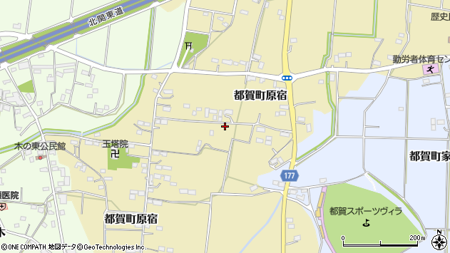 〒328-0103 栃木県栃木市都賀町原宿の地図