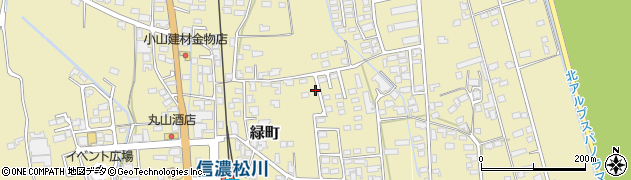 長野県北安曇郡松川村緑町周辺の地図