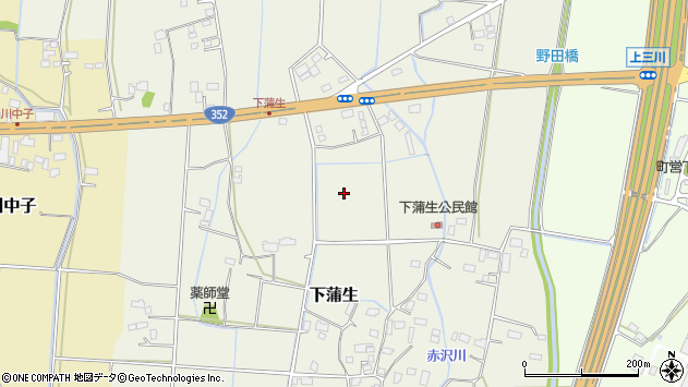 〒329-0616 栃木県河内郡上三川町下蒲生の地図