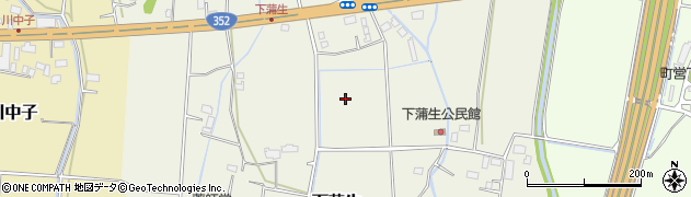 栃木県上三川町（河内郡）下蒲生周辺の地図