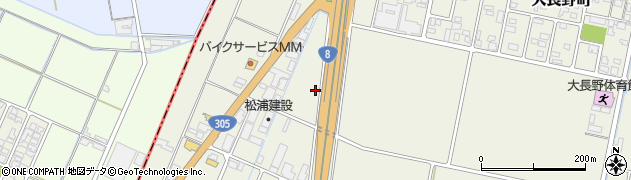 石川県能美市大長野町（丁）周辺の地図