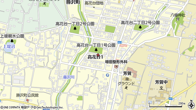 〒371-0123 群馬県前橋市高花台の地図