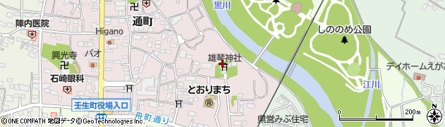 雄琴神社周辺の地図