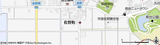 石川県能美市佐野町（ヌ）周辺の地図