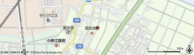 石川県小松市長田町周辺の地図
