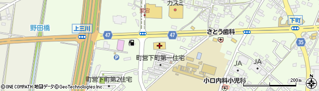 ダイソー上三川店周辺の地図