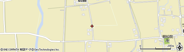 長野県松川村（北安曇郡）広面周辺の地図