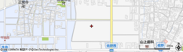 石川県能美市佐野町（北）周辺の地図