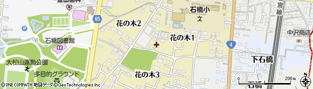 栃木県下野市花の木周辺の地図