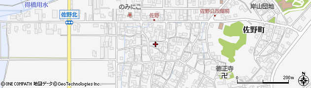 石川県能美市佐野町（ク）周辺の地図