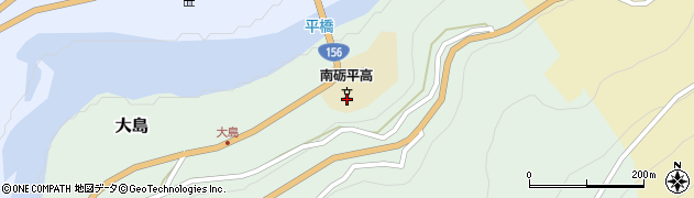富山県立南砺平高等学校周辺の地図