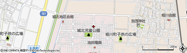 石川県小松市城北町周辺の地図