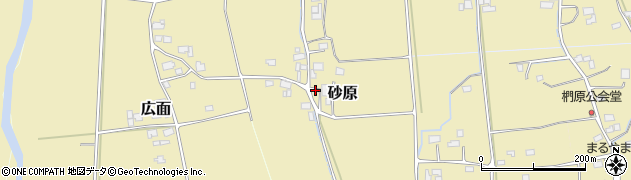 長野県松川村（北安曇郡）砂原周辺の地図
