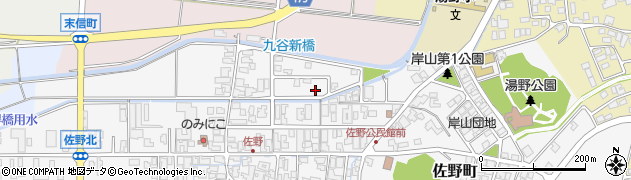 石川県能美市佐野町周辺の地図