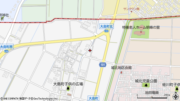 〒923-0001 石川県小松市大島町の地図