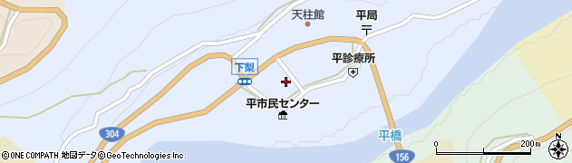 富山県南砺市下梨周辺の地図
