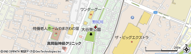 栃木県真岡市大谷新町周辺の地図