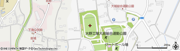 大野工業大胡総合運動公園（大胡総合運動公園）陸上競技・サッカー場周辺の地図