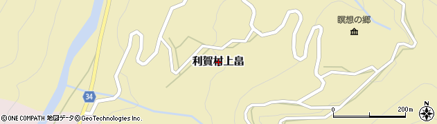 富山県南砺市利賀村上畠周辺の地図
