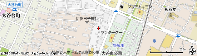 栃木県真岡市大谷本町周辺の地図