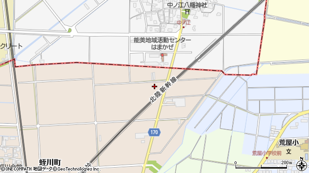 〒923-0011 石川県小松市蛭川町の地図