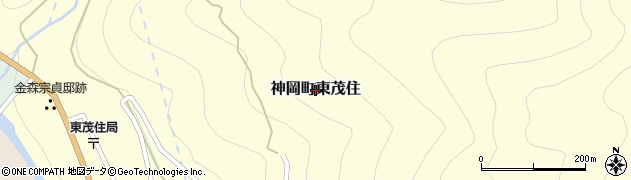 岐阜県飛騨市神岡町東茂住周辺の地図