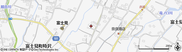 群馬県前橋市富士見町時沢周辺の地図