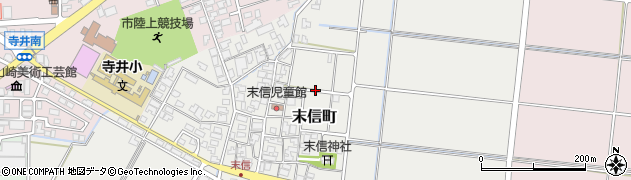 石川県能美市末信町周辺の地図