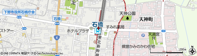 石橋駅周辺の地図