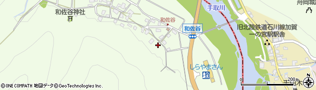 石川県能美市和佐谷町丁100周辺の地図
