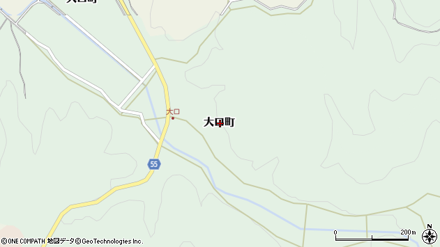 〒923-1212 石川県能美市大口町の地図