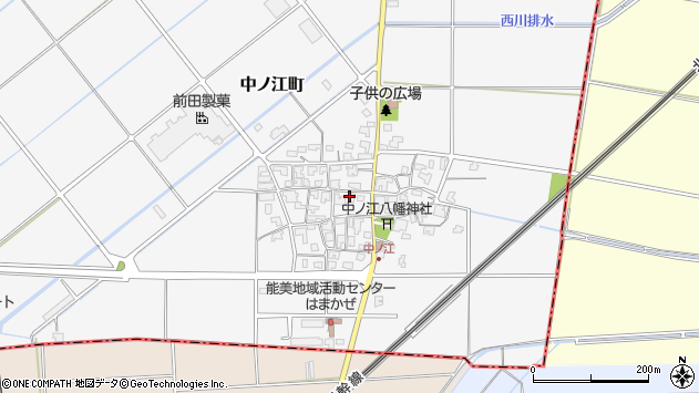 〒929-0105 石川県能美市中ノ江町の地図