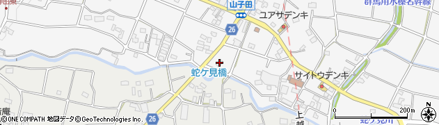 セブンイレブン榛東山子田店周辺の地図