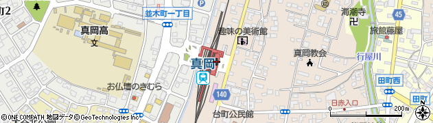 栃木県　警察本部真岡警察署真岡駅交番周辺の地図