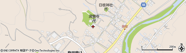 群馬県桐生市梅田町1丁目周辺の地図