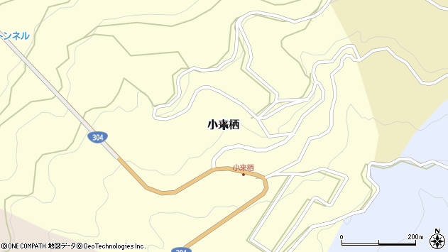 〒939-1926 富山県南砺市小来栖の地図