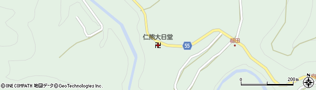 仁熊大日堂周辺の地図
